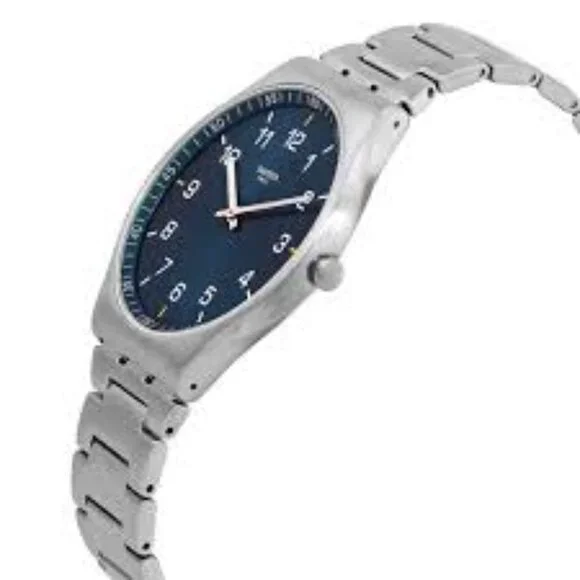 25- NIB SWATCH SKIN SUIT BLUE WATCH - Picture 2 of 7